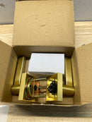 Miseno MLK3022SB Lorton Flat Bar Privacy Door Lever Set - Satin Brass