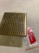 Oatey DS32060CB Designline 6" Pattern Grate Shower Drain in Matte Black - Champagne Bronze