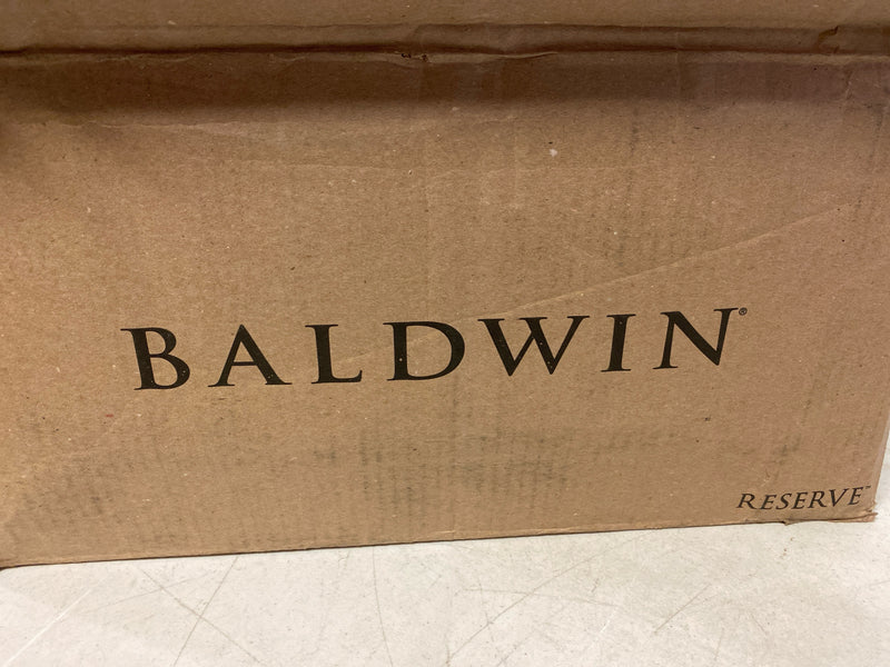 Baldwin EEDELxCURRSBE112 Del Mar Right Handed One Piece Single Cylinder Keyed Entry Handleset with Curve Lever and Emergency Egress Function from the Reserve Collection - Venetian Bronze
