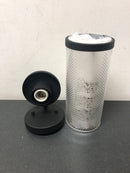 Lnc RFN7F3HD1064B18 Modern Textured Black Outdoor Wall Sconce 1-Light Contemporary Cylinder Outdoor Wall Light with Textured Glass Shade