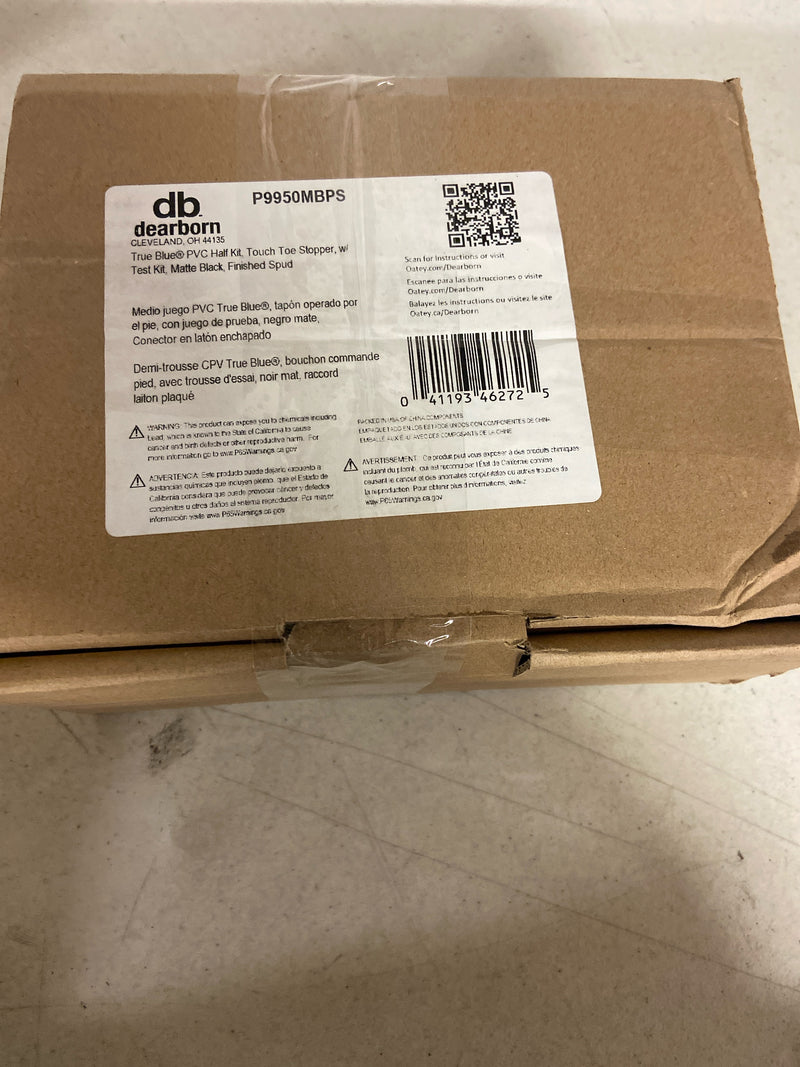 Dearborn P9950MBPS True Blue 1-1/2" Tub Drain Kit - with Overflow - Matte Black