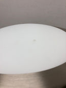 Hampton bay HB1023C-35 Flaxmere 12 in. Brushed Nickel Dimmable Integrated LED Flush Mount Ceiling Light with Frosted White Glass Shade