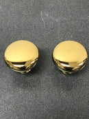 Baldwin FDROUTRR003 Round Non-Turning Two-Sided Dummy Door Knob Set with Round Rose - Polished Brass