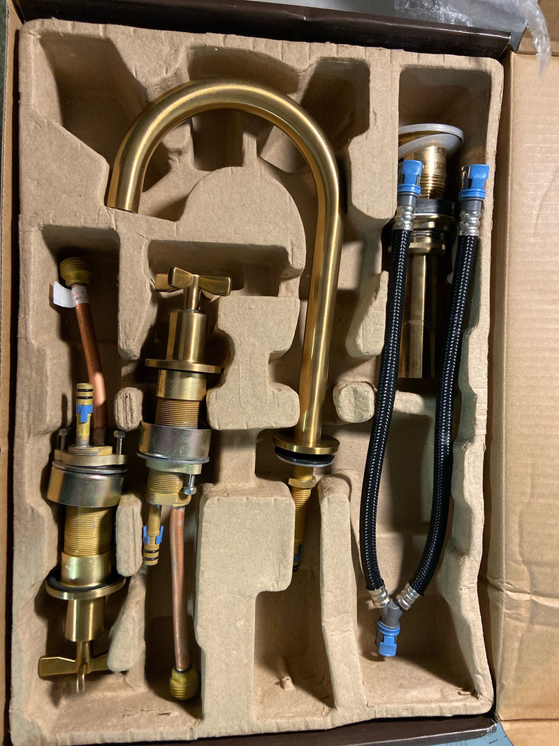 Signature Hardware SHWSCVA807BG Vassor 1.2 GPM Widespread Bathroom Faucet with Pop-Up Drain Assembly - Brushed Gold