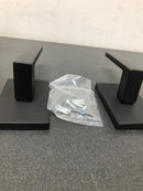 Emtek 5052DTUS19LH Dumont Left Handed Non-Turning Two-Sided Dummy Door Lever Set with Modern Rectangular Rose from the Brass Modern Collection - Flat Black