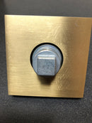 Baldwin FDTUBCSR044 Tube Non-Turning Two-Sided Through-Door Dummy Door Lever Set from the Reserve Collection - Lifetime Satin Brass