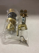 Sure-Loc BG101 SB Bergen Passage Door Knob Set with Round Rose - Satin Brass