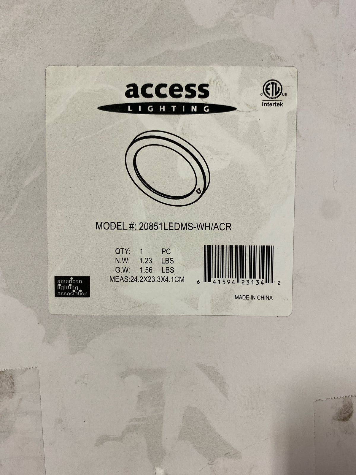 Access Lighting 20851LEDMS-WH/ACR ModPLUS Flush Mount, White