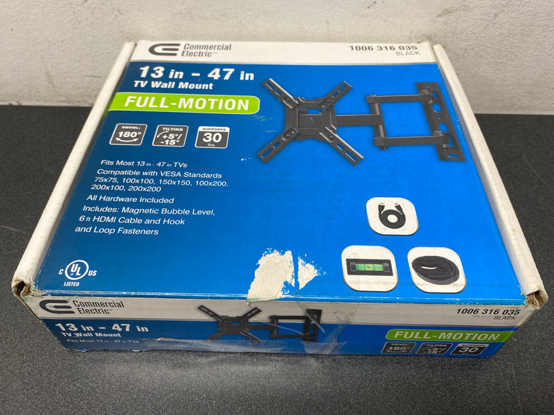 Commercial electric XD2483-S 13 in. to 47 in. Full Motion Wall Mount for TVs