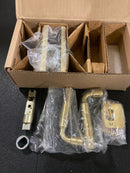 Baldwin PS.LAC.R.CFR La Conner Passage Door Lever Set with Contemporary 5" Rose from the Reserve Collection - Satin Brass