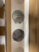 Jazava HDZJF63B-4W CH 27.3 in. 4 Light Chrome Vanity Light with Hammered Glass Shade