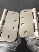 Deltana S44R5HDB15 4" x 4" Ball Bearing 5/8" Radius Corners Mortise Hinge - Pair - Satin Nickel