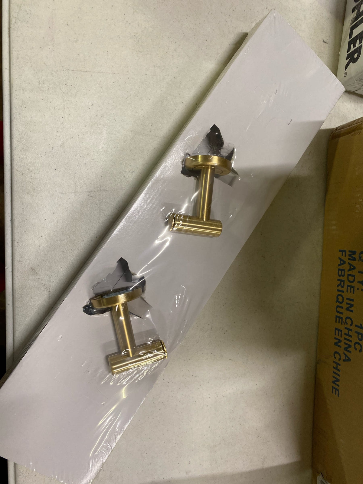 Gatco 4236 Latitude II 21" Glass and Metal Bathroom Shelf - Brushed Brass