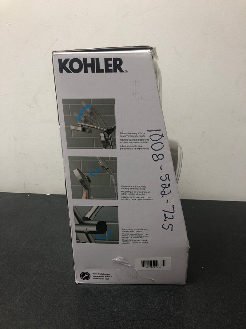 Kohler R26699-G-BN Viron 4-Spray 6 in. Dual Wall Mount Fixed and Handheld Shower Head 1.75 GPM in Vibrant Brushed Nickel
