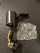 Brizo HL6034-BLGL Litze Handle Kit for Thermostatic Valve Trim with Integrated Volume Control - Industrial Lever Handle - Matte Black / Luxe Gold