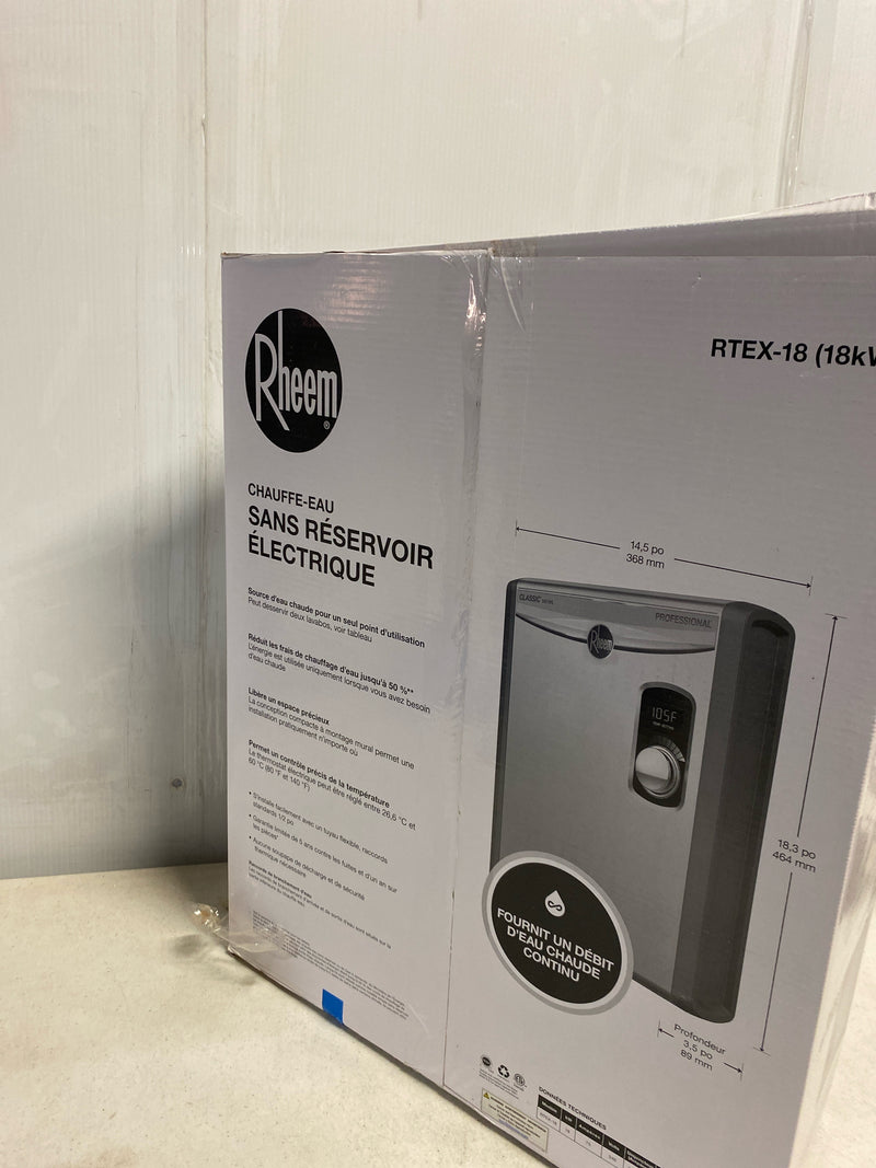 RHEEM RTEX-18 Electric Tankless Water Heater,4.4 gpm 53UJ86