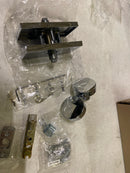 Baldwin Passage Contemporary Knob with Contemporary 5in Rose with 6AL Latch and Dual Strike Bright