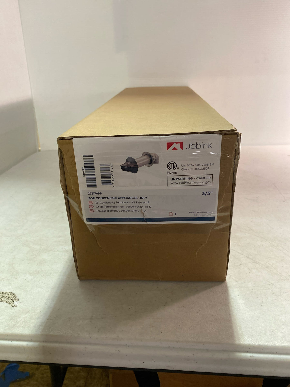 Rinnai 223176PP 12 Inch Horizontal Termination Kit for Condensing Tankless Water Heaters - White
