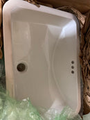 KOHLER Caxton White Undermount Oval Bathroom Sink with Overflow Drain (19.25-in x 16.25-in)