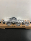 Lnc UZ7VY2HD1409997 22 in. 3-Light Modern Black Bathroom Vanity Light Farmhouse Wall Sconce with Clear Glass Globe Shades