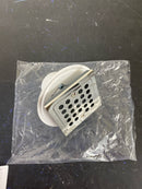 Signature hardware 446698 Menlo 2 in. or 3 in. PVC Drain with Square Polished Nickel Tile-In Strainer