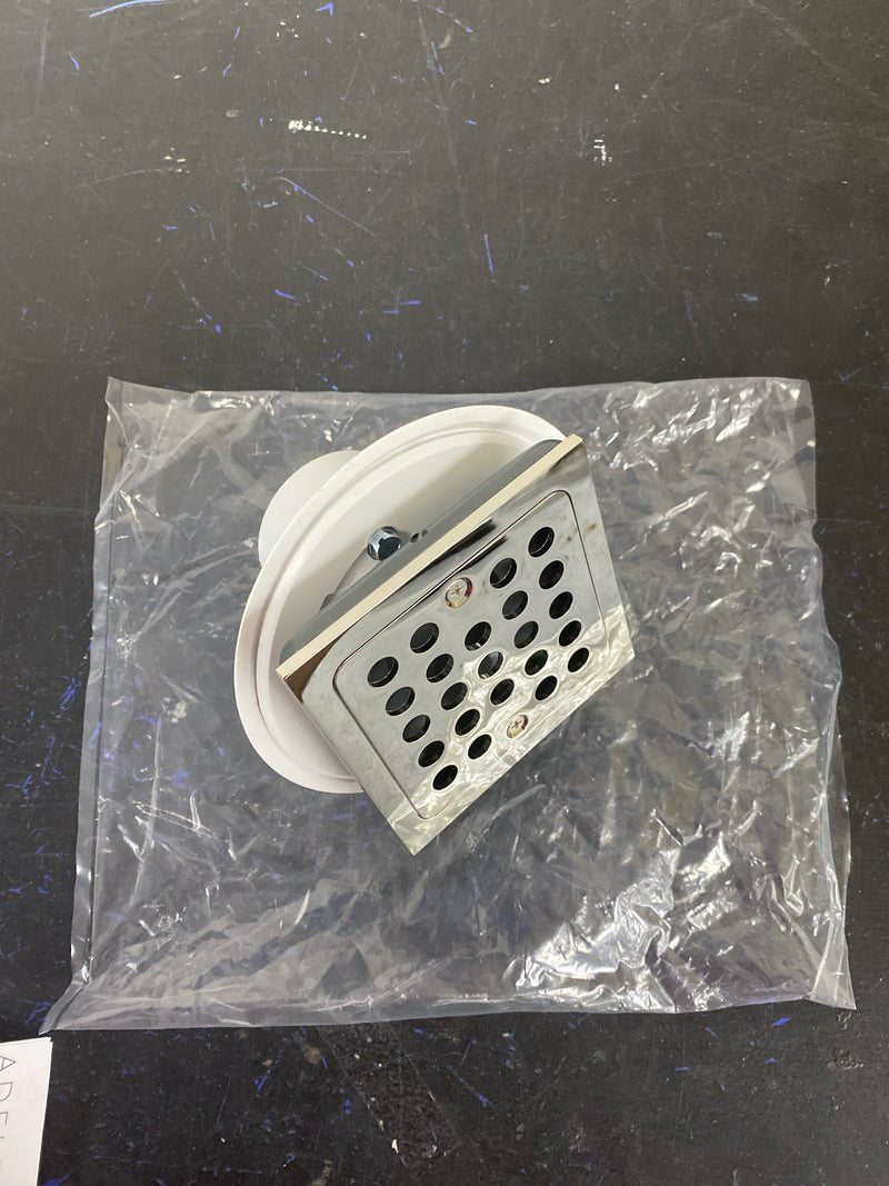 Signature hardware 446698 Menlo 2 in. or 3 in. PVC Drain with Square Polished Nickel Tile-In Strainer
