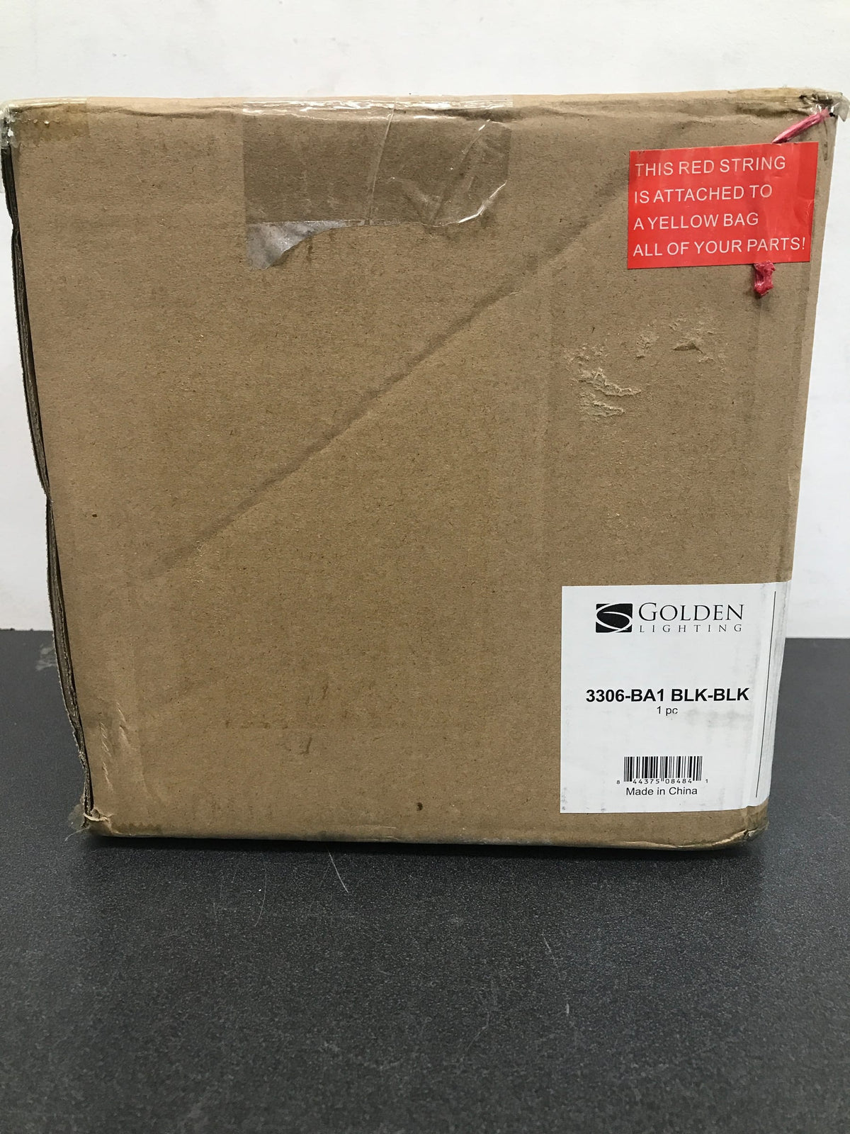 Golden Lighting 3306-BA1 BLK-BLK Orwell 10" Tall Bathroom Sconce - Matte Black
