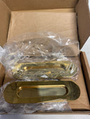 Emtek 2164US3NL Narrow Oval 7-1/4" Tall Passage Pocket Door Pull - Unlacquered Brass