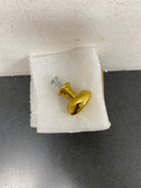 Baldwin 4910031BIN Oval 1-1/8 Inch Oval Cabinet Knob from the Estate Collection - Non-Lacquered Brass