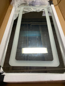 Elegant Lighting MRE31836 Genesis 18" W x 36" H Transitional Rectangular Frameless Bathroom Wall Mirror with LED Lighting - Glossy White