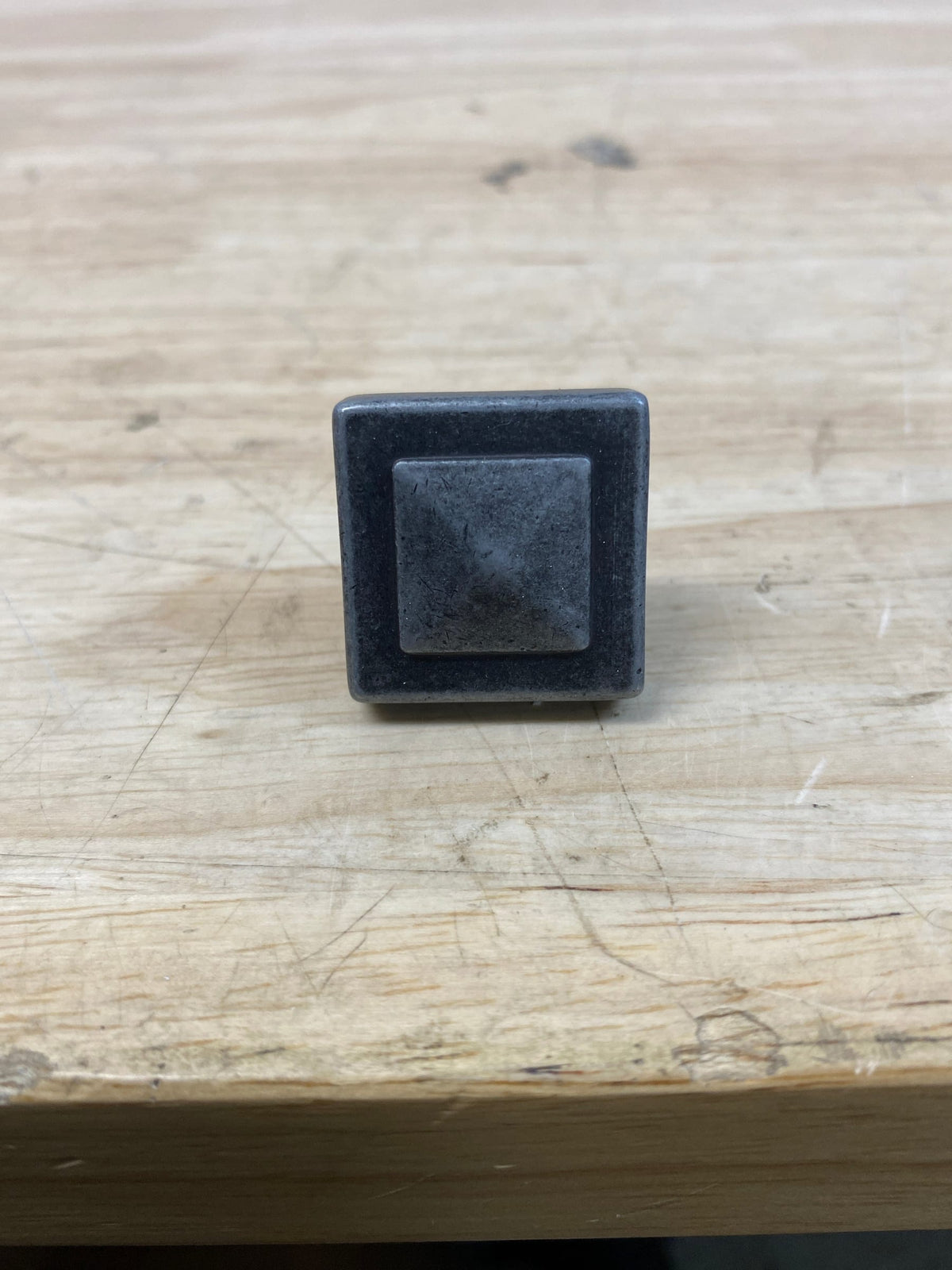 Amerock BP4429WI Forgings 1-1/8 Inch Square Cabinet Knob - Wrought Iron