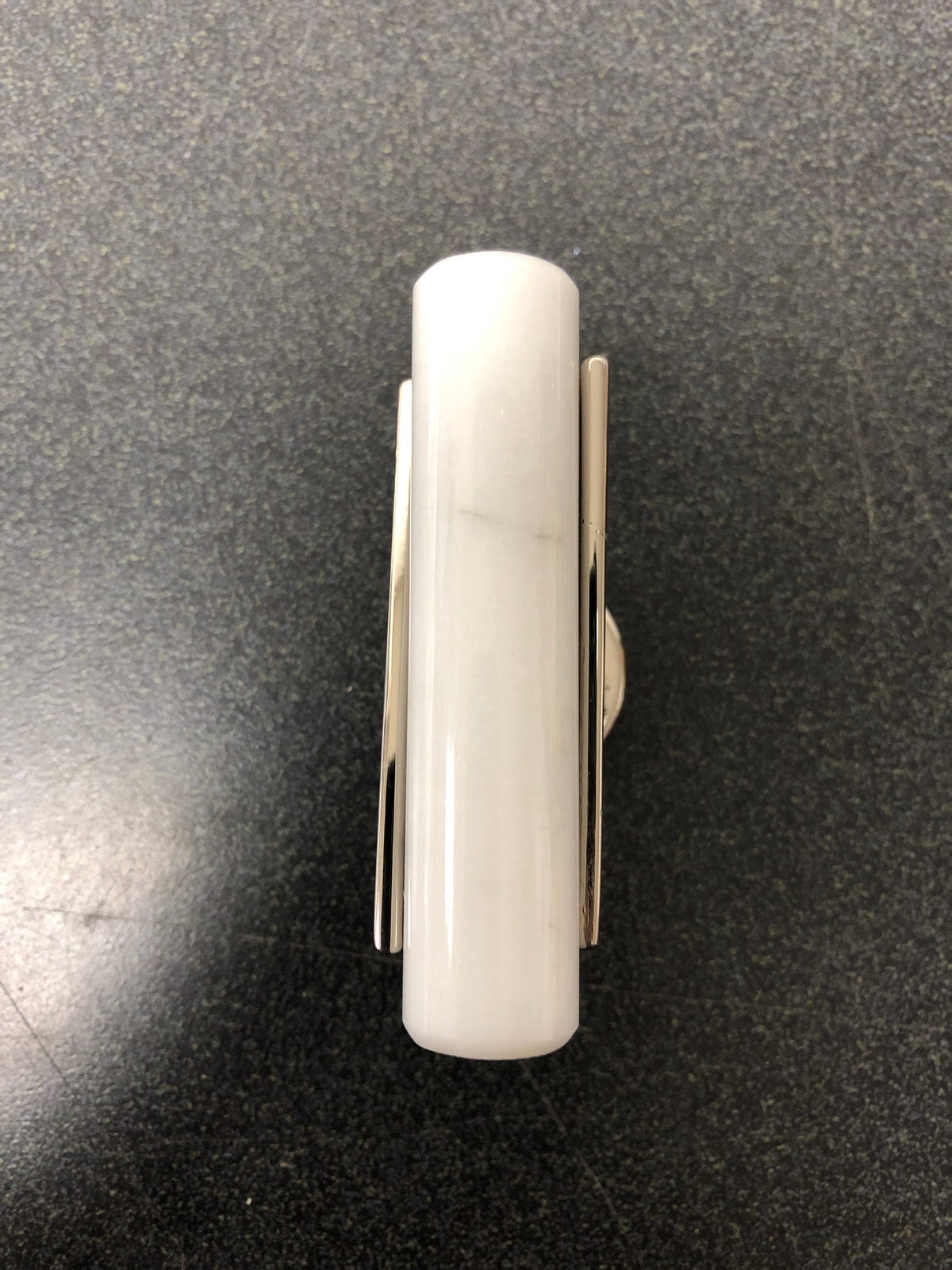 Belwith Keeler B077041MW-14 Firenze 2-1/2" Modern "T" Bar Italian Marble Glam Cabinet Knob / Drawer Knob - White Marble / Polished Nickel