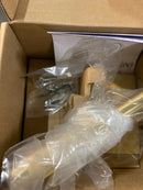 Emtek 5052US4.TAUS4.KNUS4.LH Knurled T-Bar Left Handed Non-Turning Two-Sided Dummy Door Lever Set with Modern Rectangular Rose from the SELECT Brass Collection - Satin Brass
