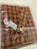 VHC Brands Burgundy Check, Cotton, 72x40, Door Panel, Red