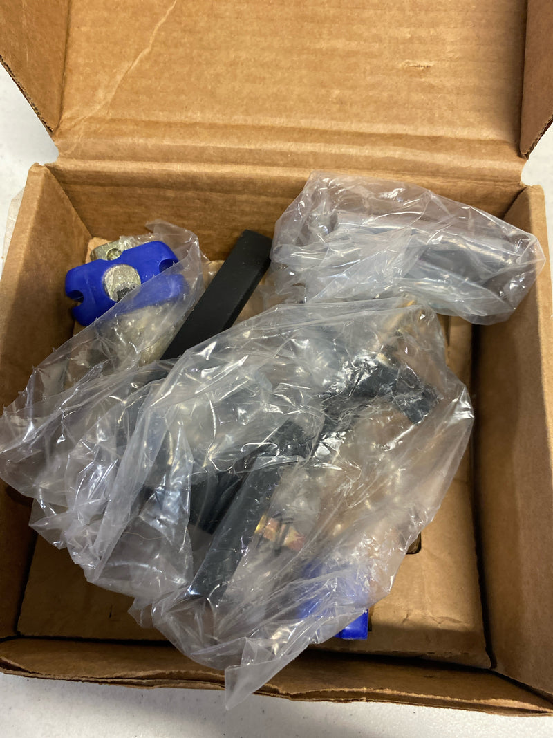 Emtek 5210HLOUS19LH Helios Left Handed Privacy Door Lever Set with Square Rose - Flat Black