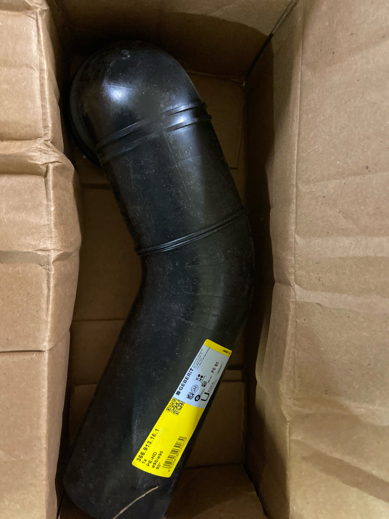 Geberit 366.913.16.1 HDPE Connector Pipe with Offset for Left Hand Horizontal Waste Fittings - N/A