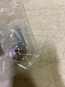 Emtek 86655.CCKUS14.KNKUS14 Knurled 1-1/4 Inch Mushroom Cabinet Knob with Conical Stem from the SELECT Collection - Polished Nickel / Polished Nickel Stem