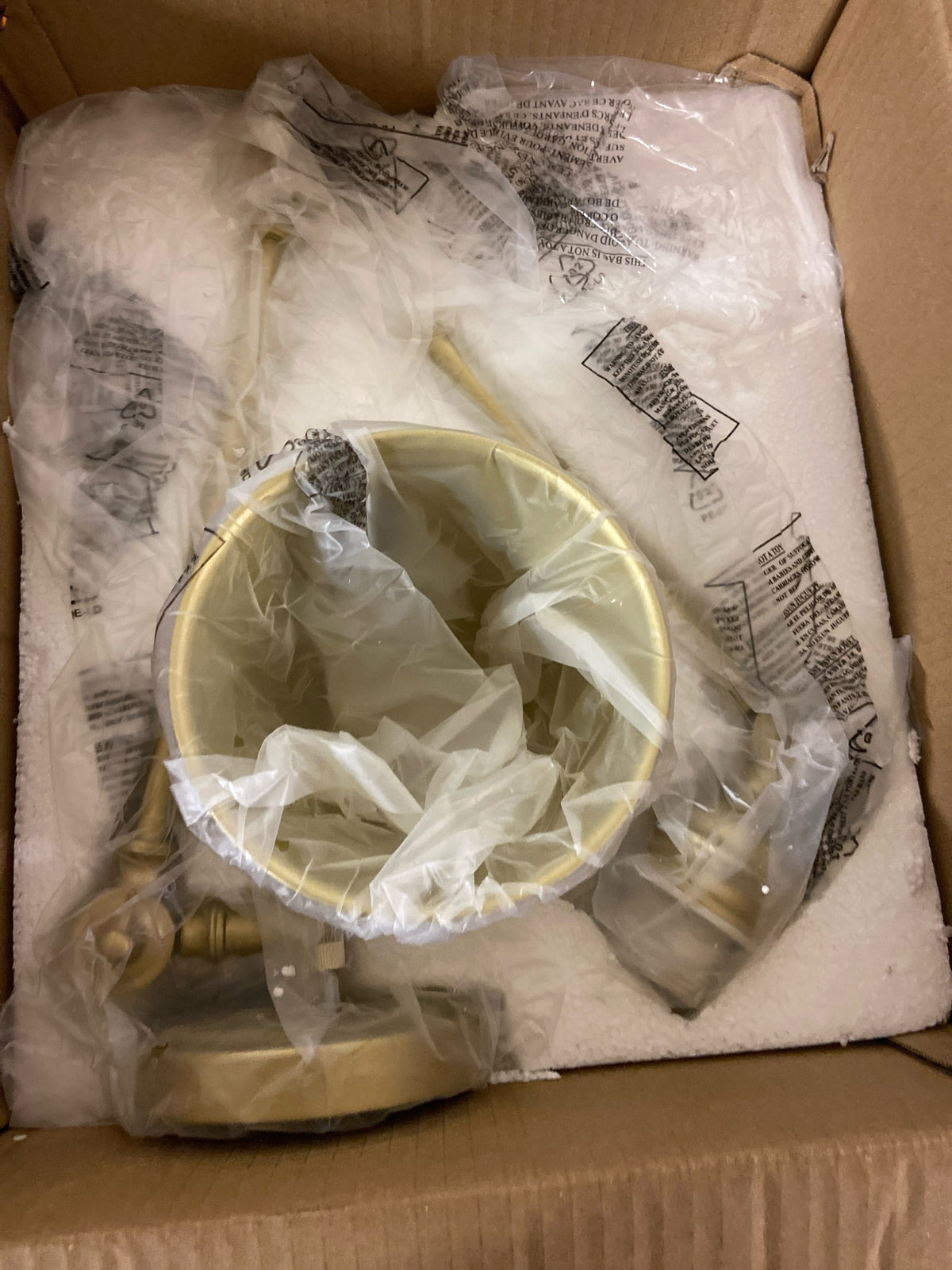 Elegant Lighting LD7323W6BRA Vesa 18" Tall Bathroom Sconce - Brass