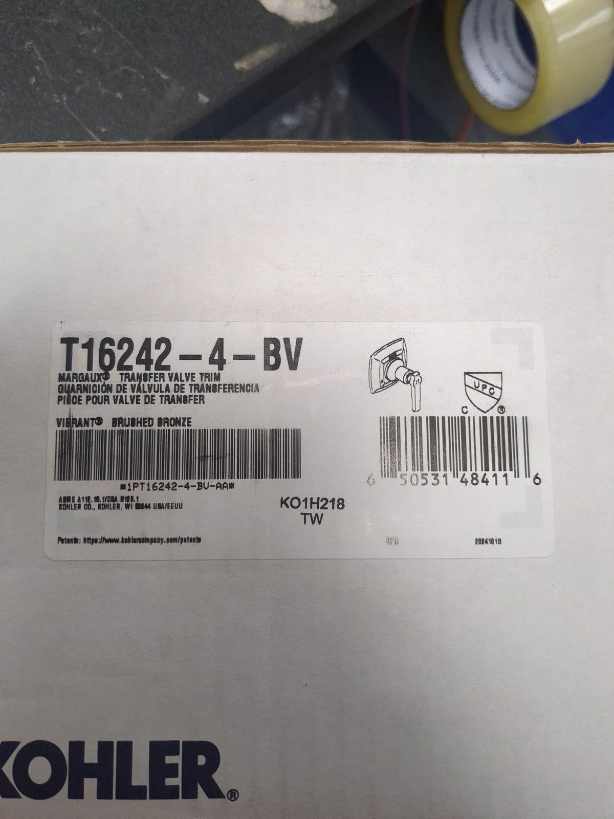 KOHLER MARGAUX® TRANSER VALVE TRIM