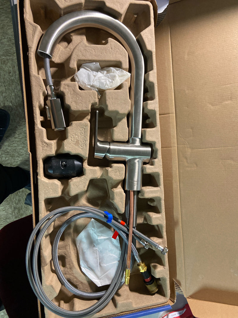 Grohe 30377DC0 Defined 1.75 GPM Single Hole Pull Down Kitchen Faucet with SilkMove Technology - SuperSteel