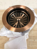 Signature Hardware 483692 3-1/2" Garbage Disposal Flange with Basket Strainer - Fits Sinks Up to 5/8" Thick - Satin Copper