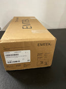 Emtek 1L1R55US19 LH Aston Lever Brass Modern Door Configuration 5 Inactive Multi Point Trim with European Cylinder Below Handle - Flat Black