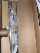 Baldwin EESANxSQUCQE044 Santa Cruz Full Plate Single Cylinder Keyed Entry Handleset with Interior Square Lever and Emergency Egress Function - Satin Brass