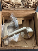 Emtek 505HERUS15 Hermes Non-Turning Two-Sided Dummy Door Lever Set from the Brass Modern Collection - Satin Nickel