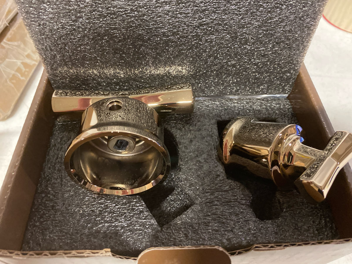 Brizo HX75P65-NK Beauclere Cross Handles for Pressure Balance Shower Trim with Integrated Diverter - Luxe Nickel