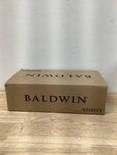 Baldwin PVCRYTRR150 Crystal Privacy Door Knob with Round Rose - Satin Nickel