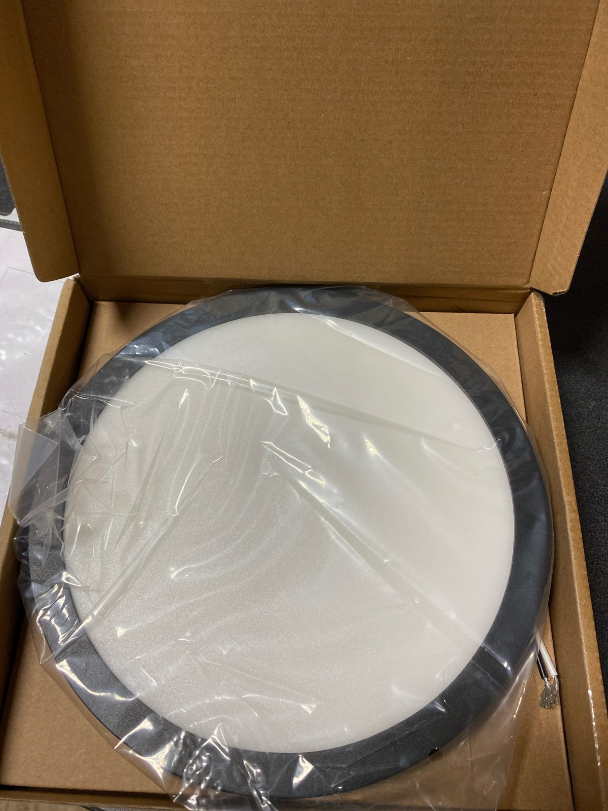 Maxim 58714WTBK Wafer 9" Wide LED Flush Mount Drum Ceiling Fixture - 277 - Black