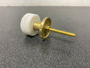 Signature Hardware 484108 Jarek 1-1/4 Inch Diameter Round Cabinet Knob - White Marble / Satin Brass