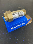 Watts 0072204 3/4 X 3/4" Lead Free Residential Dual Check Valve with Union Female NPT Inlet x Female NPT Outlet - N/A
