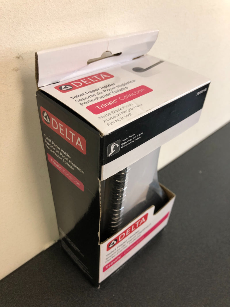 Delta 75950-BL Matte Black Trinsic Single Bar Tissue Holder